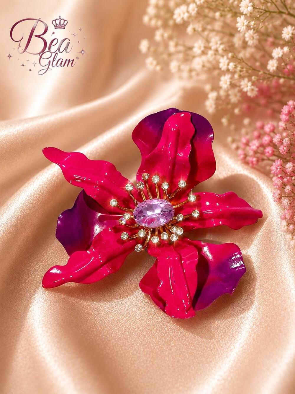 Betsey Johnson Orchid Statement Pendant Pink, Purple